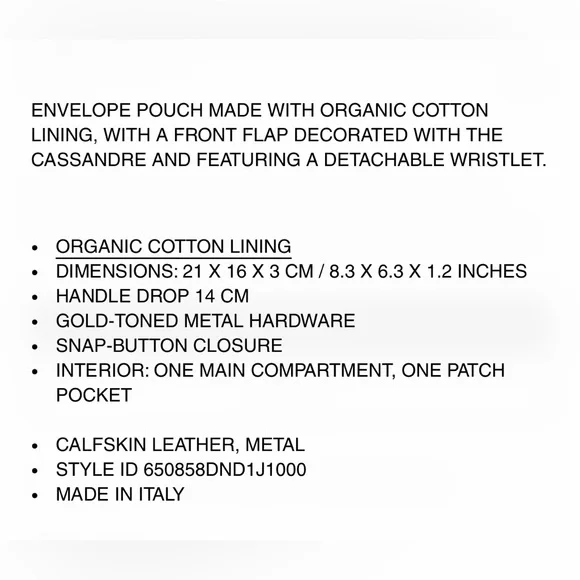 YSL Cassandre Studded Flap Pouch - Picture 14 of 14